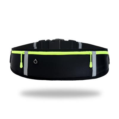 China Custom Water Proof Logo Reflective Waterproof Small Unisex Sports Pack Belt Gym Fitness Running Waist Bag for sale