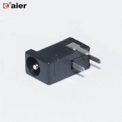 China Residential / General Purpose Black Plastic Electronic Audio Video Adapter Jack 1.1mm Jack PCB 2 DC Jack for sale