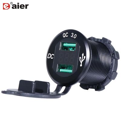 China Car Boat Bus Truck Motorcycle Sailors Wholesale Price 5V 4.2A USB Ports Mobile Phone Aluminum Charger With Waterproof for sale