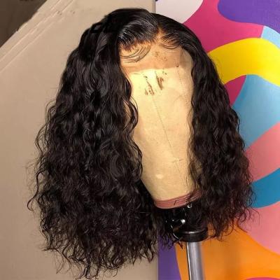 China Bob Cut Curly Lace Front Human Hair Wigs Virgin Brazilian Short Curly Wig Lace Front Human Hair With Baby Swiss Lace for sale