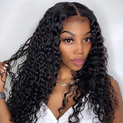 China Wholesale Transparent Lace Front Wig Water Wave Water Wave Wigs 8-30 Inch Long Wet Curly 4x4 Lace And Wavy Peruvian Human Hair Wigs for sale