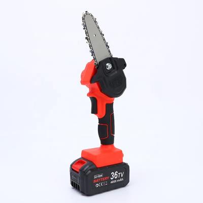 China Mini Lithium Battery Electric Chainsaw Wood Garden Chainsaw Tree Branch Cutter Cordless Saw Cutting for sale