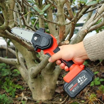 China Cutting wood 24V Li-Ion Mini Electric Cordless Cutting Wood Chain Saw for sale