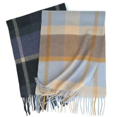 China High Quality Neckscarf Mens Scottish Checked Scarf Winter Knitted Pattern 100% Cashmere Scarf for sale