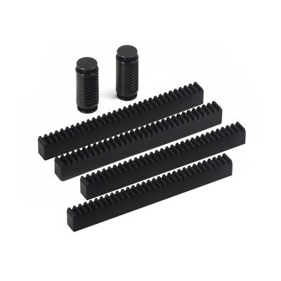 China Hotels Wholesale Black Alloy Steel Standard Straight Large Helical Teeth Gear Rack For CNC Engraving Machine for sale