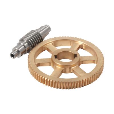 China High Quality Hotels CNC Machining Custom Brass Aluminum Precision Gear Worm Wheel Helical Straight Worm Gears for sale