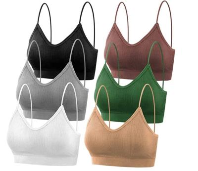 China QUICK DRY Warm Back-Packing Bra Base With Chest Pad No Ring Gathered Sports Transparent Steel Push Up Bra for sale