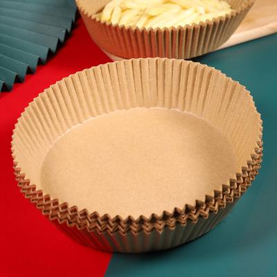 China 50pcs Greaseproof Round Food Grade Parchment Cooking Paper For Air/Oil Tray Liners Disposable Paper Fryer for sale