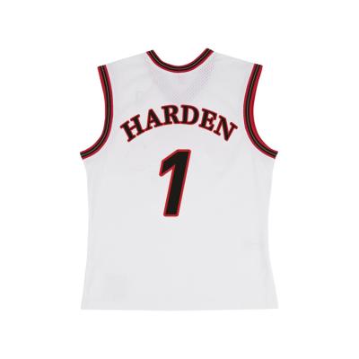 China Latest Sixers Club Design Basket Ball Original Antibacterial Shirt Invest Sublimation James Harden 1 White Custom Basketball Tank Top Uniform for sale