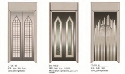 China Passenger Elevator Spare Parts SS Silver Automatic Elevator Doors Center Opening Type for sale