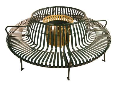 China Custom Made Metal Home Furniture Circular Outdoor Bench With Back for sale