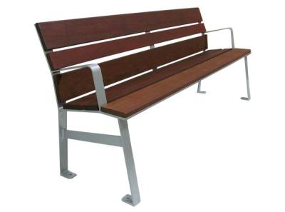 China Durable Hardwood Metal Home Furniture Aluminum Park Bench Seat With Back for sale