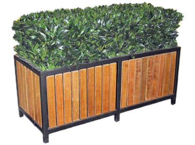 China Commercial Metal Home Furniture Rectangular Steel Garden Planter Boxes For Public for sale