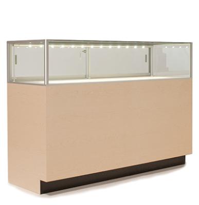 China Multi Colored Commercial Jewelry Display Cabinet With LED Light Strip for sale