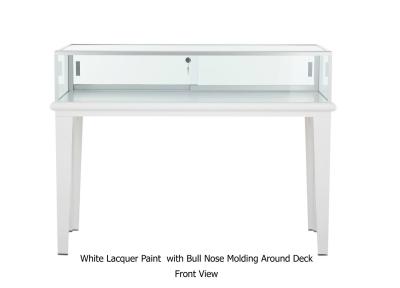 China Bracelet Display Countertop Jewelry Display Cabinet White Lacquer Painted for sale