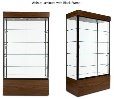 China Madera del marco y vitrina coloreadas multi del vidrio, gabinete de cristal bloqueable del escaparate en venta