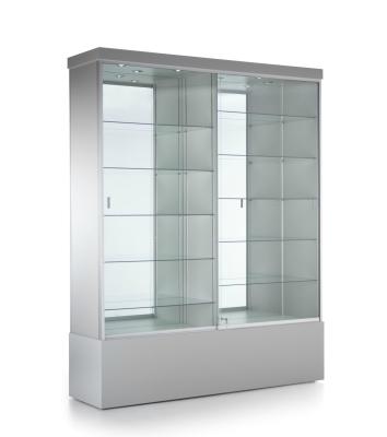 China Metal y gabinetes de exhibición montados en la pared de cristal con el OEM de cristal de las puertas disponible en venta