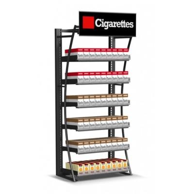 China Retail Cigarette Display Stand , Smoke Shop Wall Hanging Display Case for sale