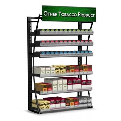 China Painted Mobile Cigarette Display Cabinet Stand With Shelves 360 Packs for sale