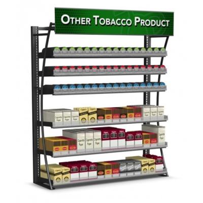 China 4FT LP 480 Packs Cigarette Display Rack Tobacco Fixtures Powder Coated Frame for sale