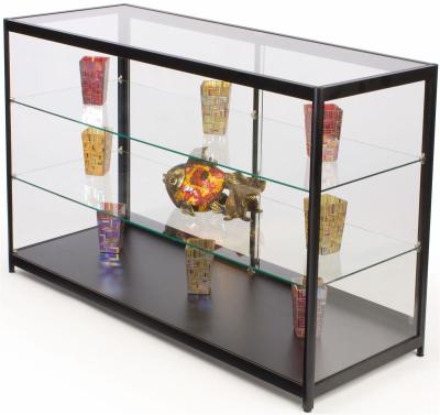 China 60 Inch Cell Phone Display Cabinet With Sliding Door Adjustable Shelves for sale