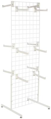 China Double Sided Garment Display Racks Wire Display Stand With T Shaped Base for sale