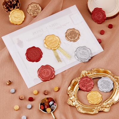 China House. Office. School. Wedding 25 Colors 3D Premade Sealing Wax Embossing Adhesive Wax Seal Stamp Stickers For Decoration for sale