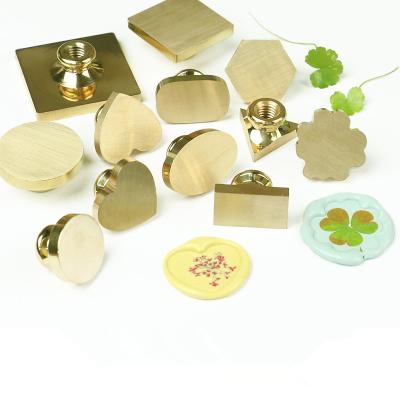 China Multi size brass decoration head blank and shapes gold silver color metal stamp brass head for sale for sale