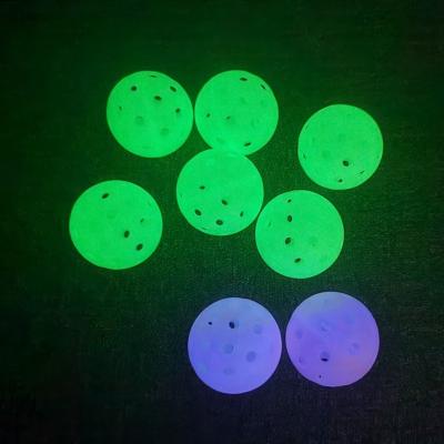 China LDPE 40 Bulk Holes Bright Dura 40 Surface Glow In Dark Pickleballs for sale