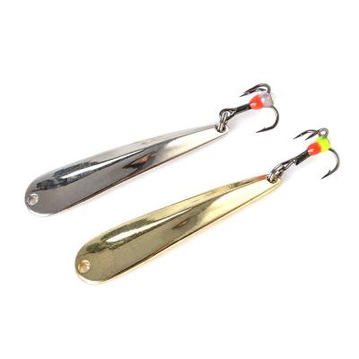 China Bulk Sale Metal Hard Spinner Baits Artificial Ice Spoon Fishing Lures for sale