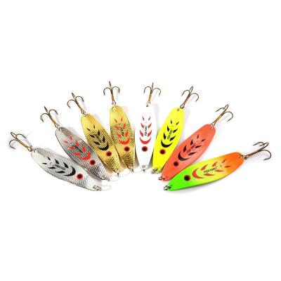 China Bulk Sale Cheap Colorful Metal Spinner Baits Spoon Fishing Lures Artificial Metal Hard Lures for sale