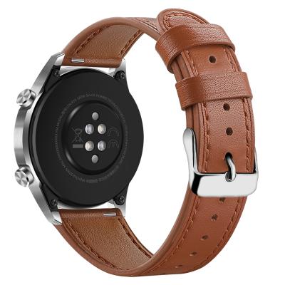 China Fanshion Wholesale Genuine Leather Watch Band Around Tail Watch Strap Band For Huawei Watch GT2 for sale