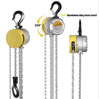 China KACC 0.25T Mini Aluminum Alloy Chain Hoist Hand Manual Chain Hoist For Sale DZ025 for sale