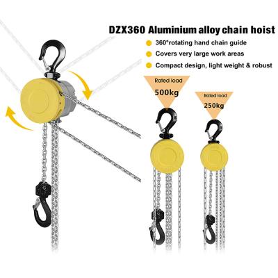 China KACC Light Weight Stainless Steel 250kg Chain Hoist Chain Hoist Hand Lifting Crane DZ025 for sale