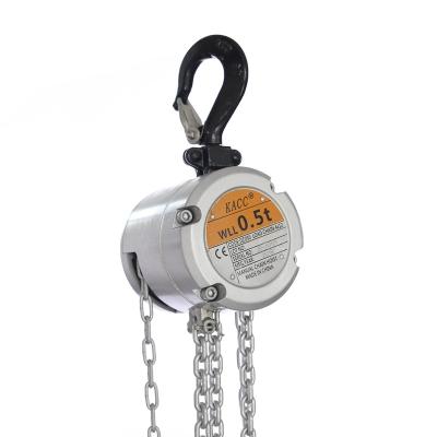 China KACC Aluminum Hoist Manual Lifting Building Machines Mini Chain Hoist Hoist Chain Block Manual Chain Hoist 500kg DZ050 for sale