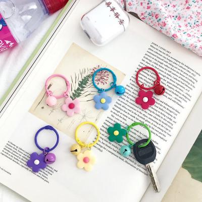 China Creative INS Rubber Female Handbag Mobile Phone Shell Bags Accessories Flower PVC Pendant Key Chain For Girls for sale