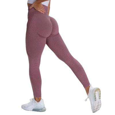 China Breathable 22 colors 4 sizes  women Seamless Hip Lifting Moisture Absorbing Sweatwicking Yoga legging Sports Fitness AB yarn Pants for sale