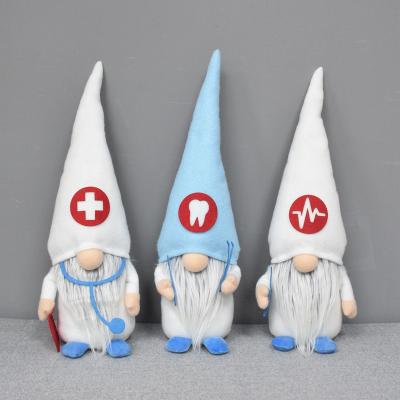 China Elf Santa Gifts Souvenir Dentists And Medical Staff Doctor Dolls Promotions Plush Faceless Nurse Christmas Health Care Institutes for sale