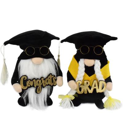 China 2022 New 8 Inch Factory Day Gifts Party Decor Gonk Black Cloth Stuffed Grad Gnomes Gift Or Decoration for sale