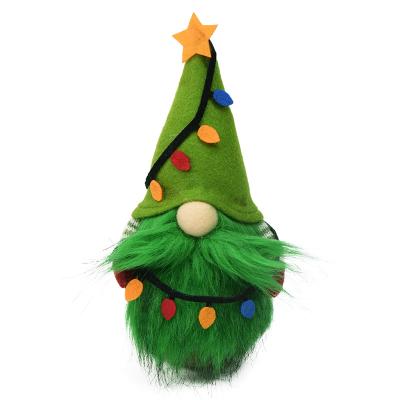 China Gnome 2022 Handmade Seasonal Green Felt Gonk Christmas Tree 9.5 Inch Vintage Decor Navidad Gifts for sale