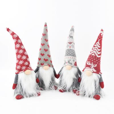 China Christmas Decoration New Arrival Product Wholesale Knitted Hat Cloth Tomte Gnomes Christmas Felt Stuffed Gnome Decor With Nordic Style for sale