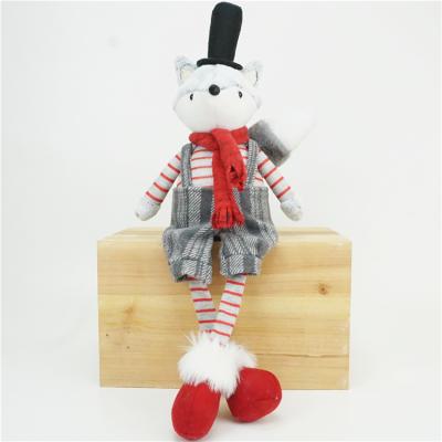 China Christmas Decoration ODM&OEM Service Plush Christmas Cloth Dolls Plush Toy Mr Cute Fox for sale