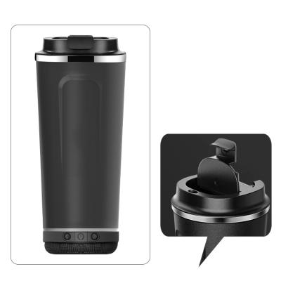 China AirPlay New Product Tumbler Speakers Blue Tooth Bottle Vacuum Flask Healthy Coffee Mug for sale