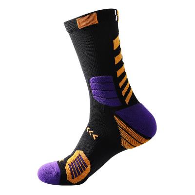 China Unisex Elite Sports Men's Basketball Socks Terry Cushion Socken Anti Slip Crew LOW MOQ Breathable Loose Sports Socks for sale