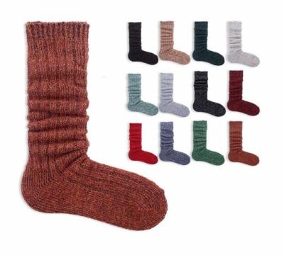 China Wholesale Women's Retro School Thick Winter Calf Slouch Sporty Long Socks for sale