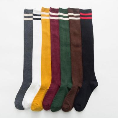 China 2022 Breathable Extra Long Heavy Slouch Socks Cotton Large Finished Thick Knee High Fashion Women's Children's Socks for sale