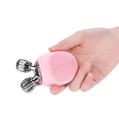 China Face Lift Custom Design Safety Food Grade Soft Silicone V-Face Facial Brush for sale