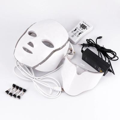 China Custom Dark Circles LED Light Neck and Face Beauty Equipment Logo Face Mask Portable Voice Activated LED Protective Mask for sale