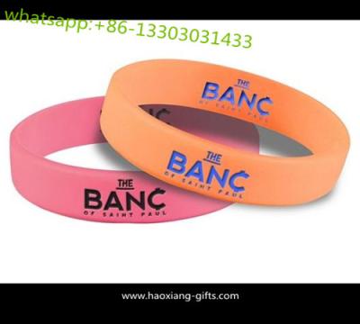 China 10 Years Experience Customized  Printed/Debossed/Embossed Logo Silicone wristband for sale