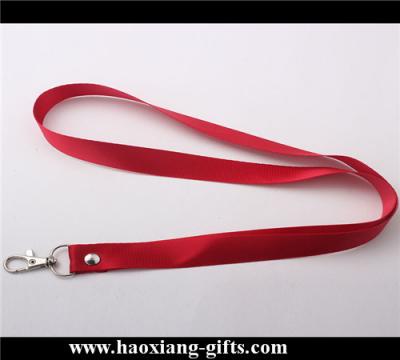 China custom 25*900mm no printed polyester neck lanyards with metal buckle. for sale